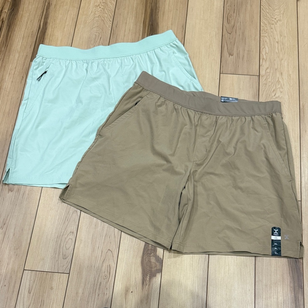 Xersion Women's Athletic Shorts Lot - Mint and Tan